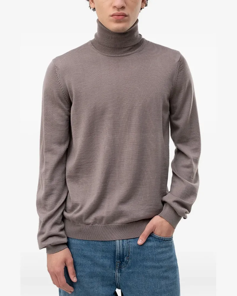 HUGO BOSS turtleneck sweater - Braun Braun