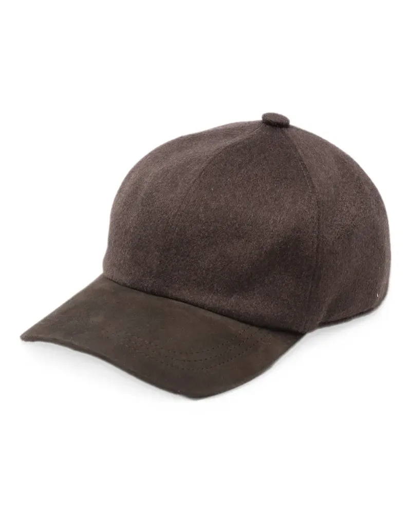 BARBA suede-panel baseball cap - Braun Braun