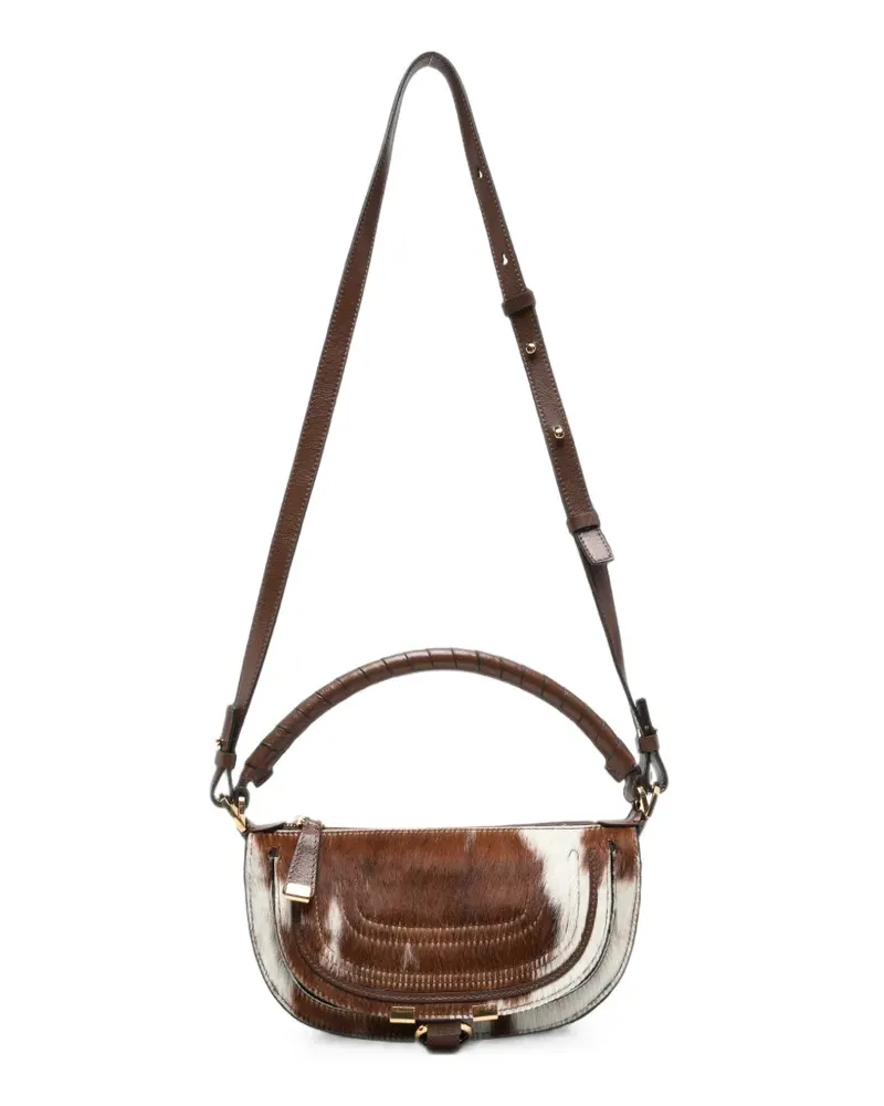 Chloé mini Marcie calf-hair tote bag - Braun Braun