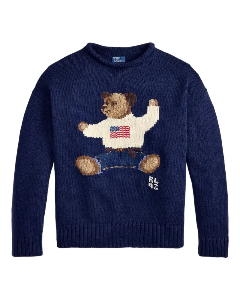 Ralph Lauren Polo Bear roll-neck sweater - Blau Blau