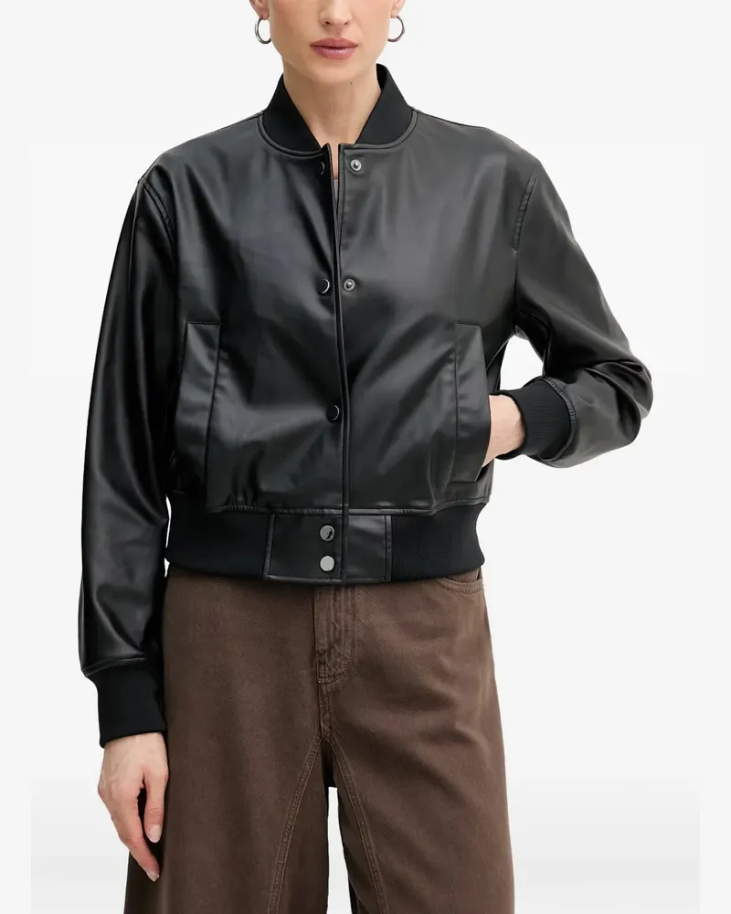 Armani Exchange logo-embossed bomber jacket - Schwarz Schwarz