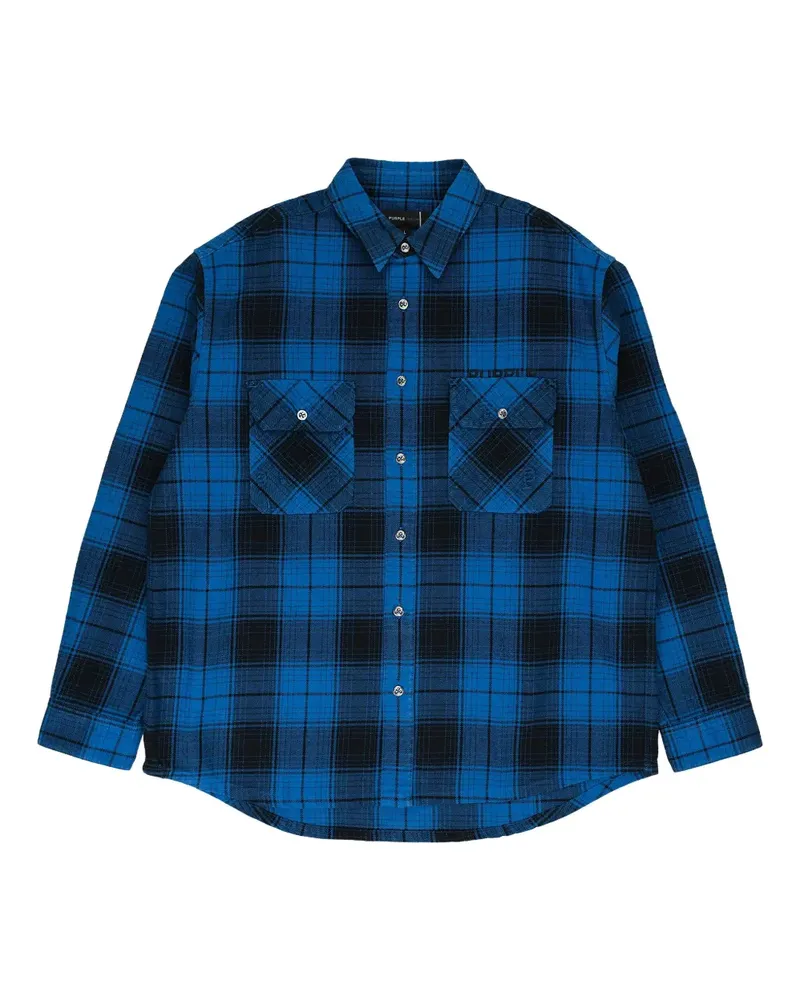 PURPLE BRAND Kariertes Hemd - Blau Blau