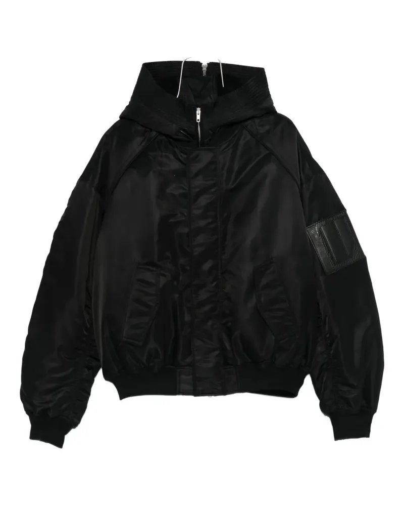 JUUN.J hooded panelled jacket - Schwarz Schwarz