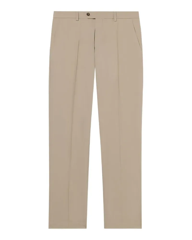 Brooks Brothers cotton-poplin trousers - Nude Nude