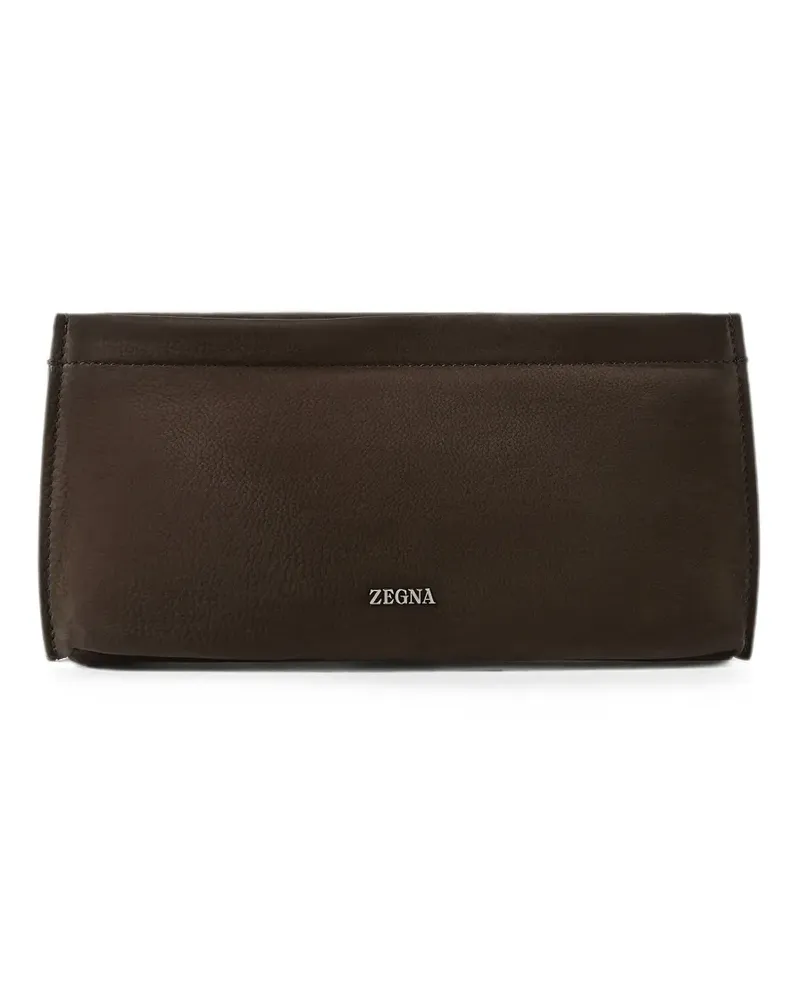 Ermenegildo Zegna Dunkelbrauner SECONDSKIN Mini-Beutel Braun