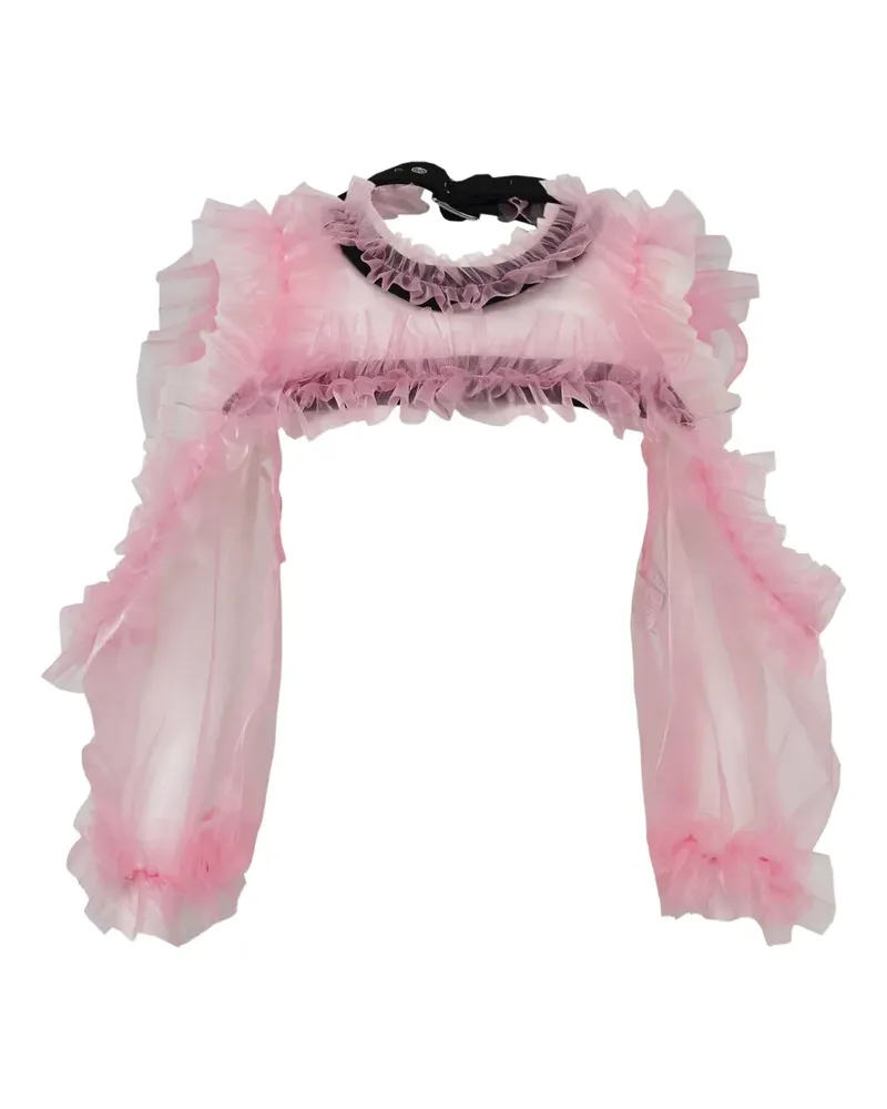 Noir Kei Ninomiya ruffled organdy jacket - Rosa Rosa