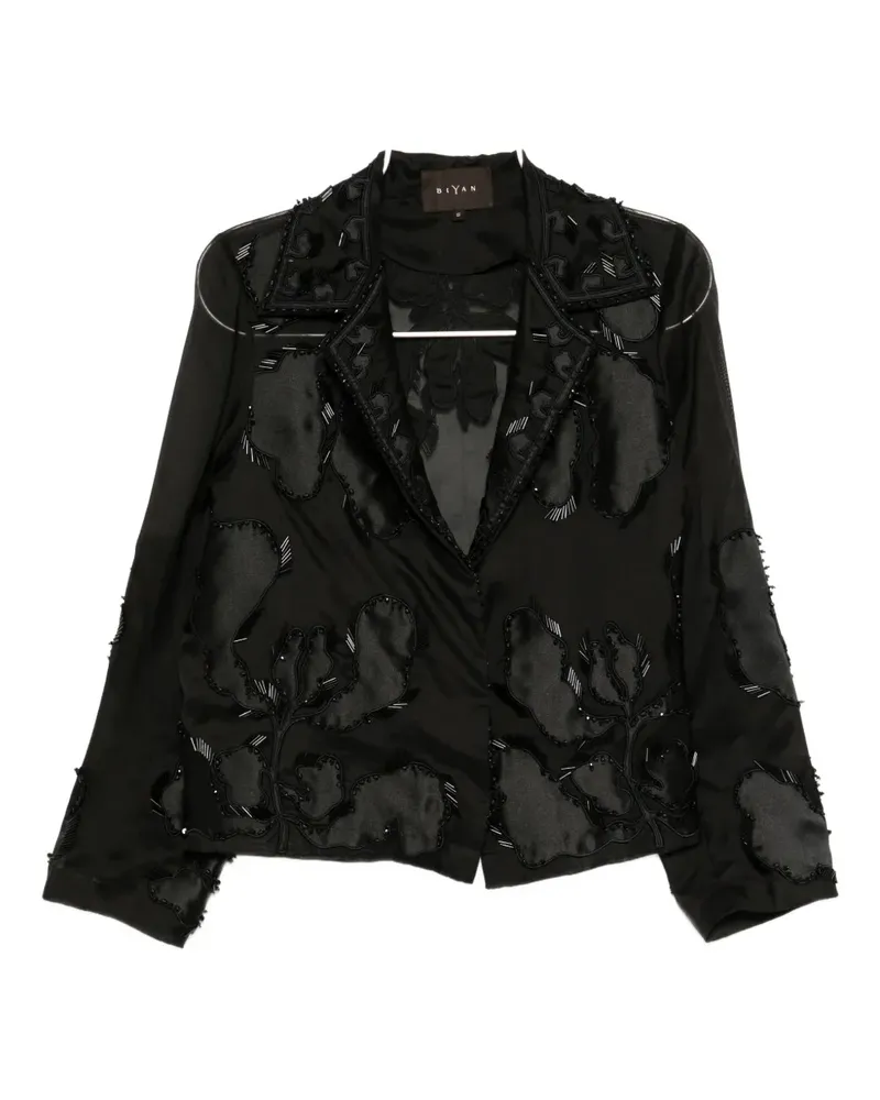 Biyan sequin embellishment jacket - Schwarz Schwarz