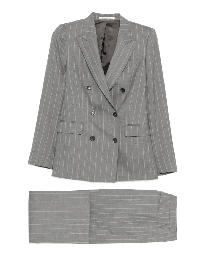 Tagliatore Doppelreihiger Anzug mit Nadelstreifen - Grau Grau