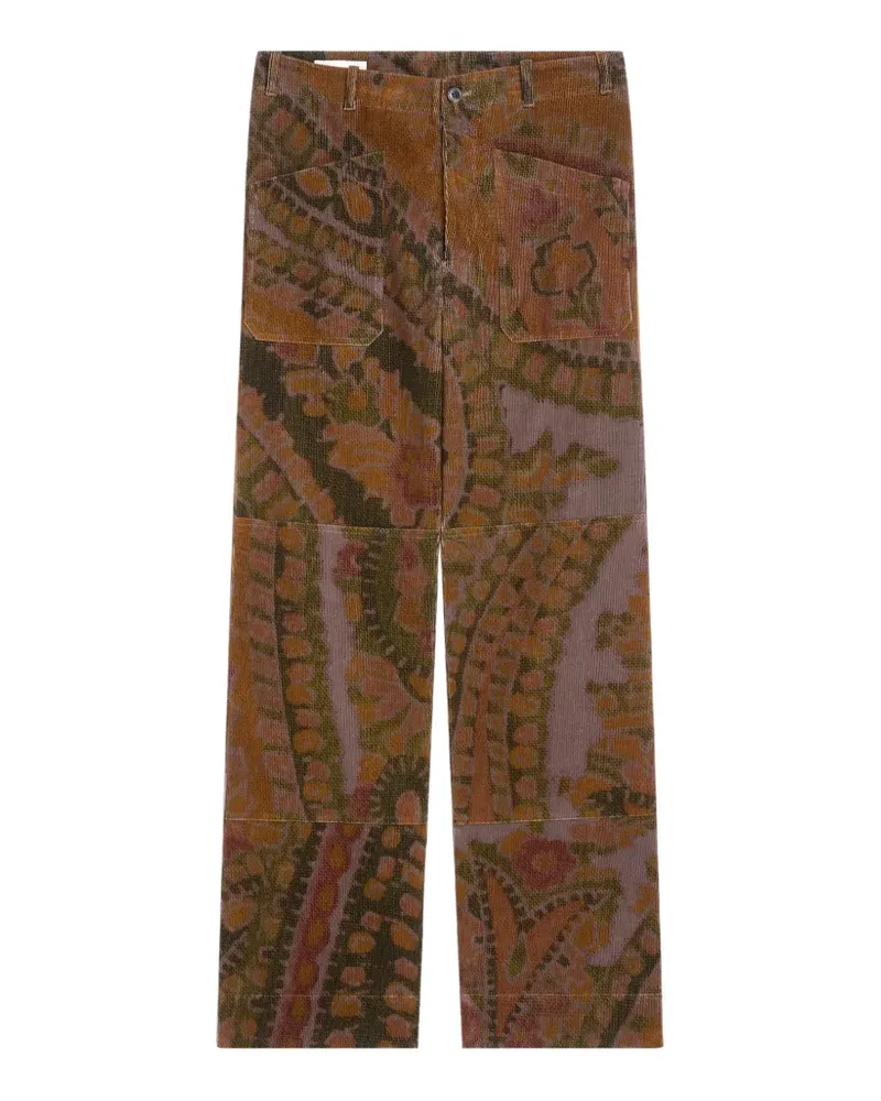 Dries van Noten Workwear-Hose mit Print - Braun Braun