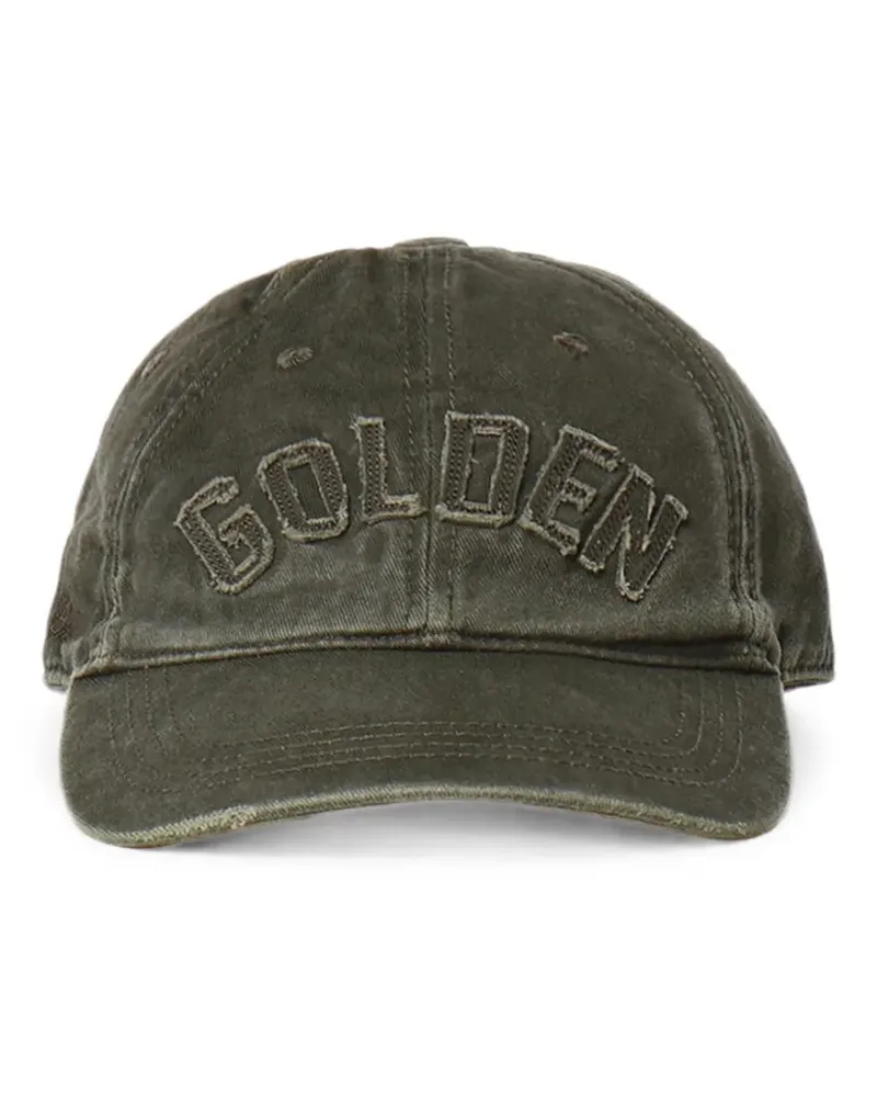 Golden Goose logo-patch distressed baseball cap - Grün Grün