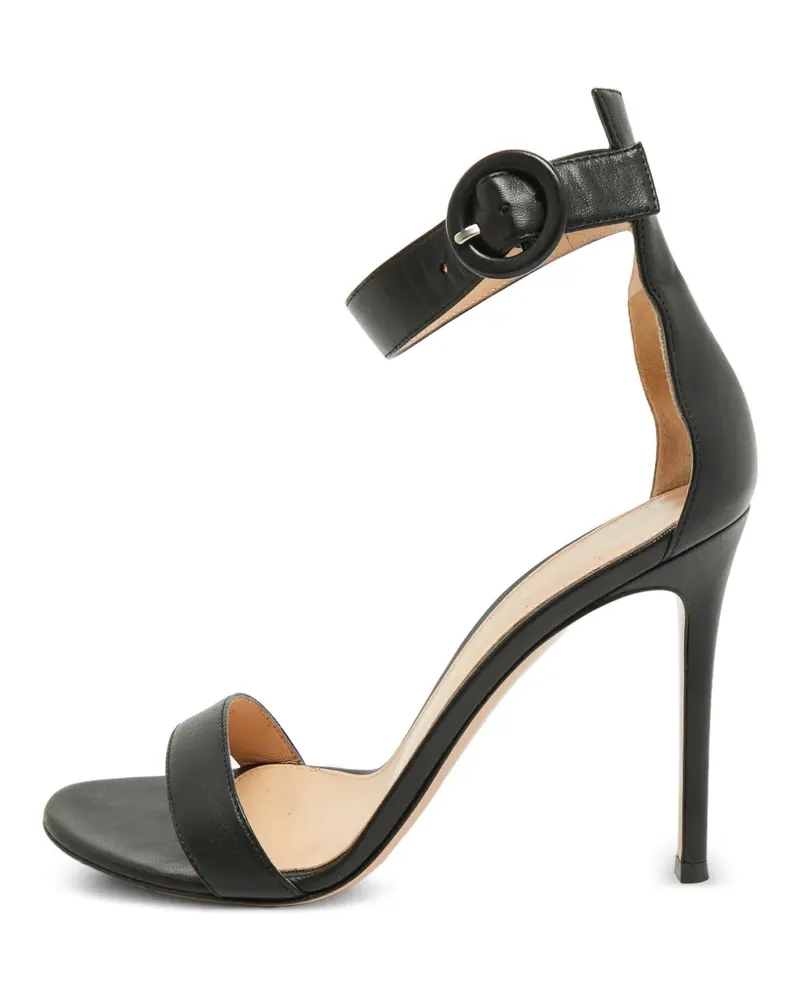 Gianvito Rossi Portofino Sandalen mit Knöchelband - Schwarz Schwarz