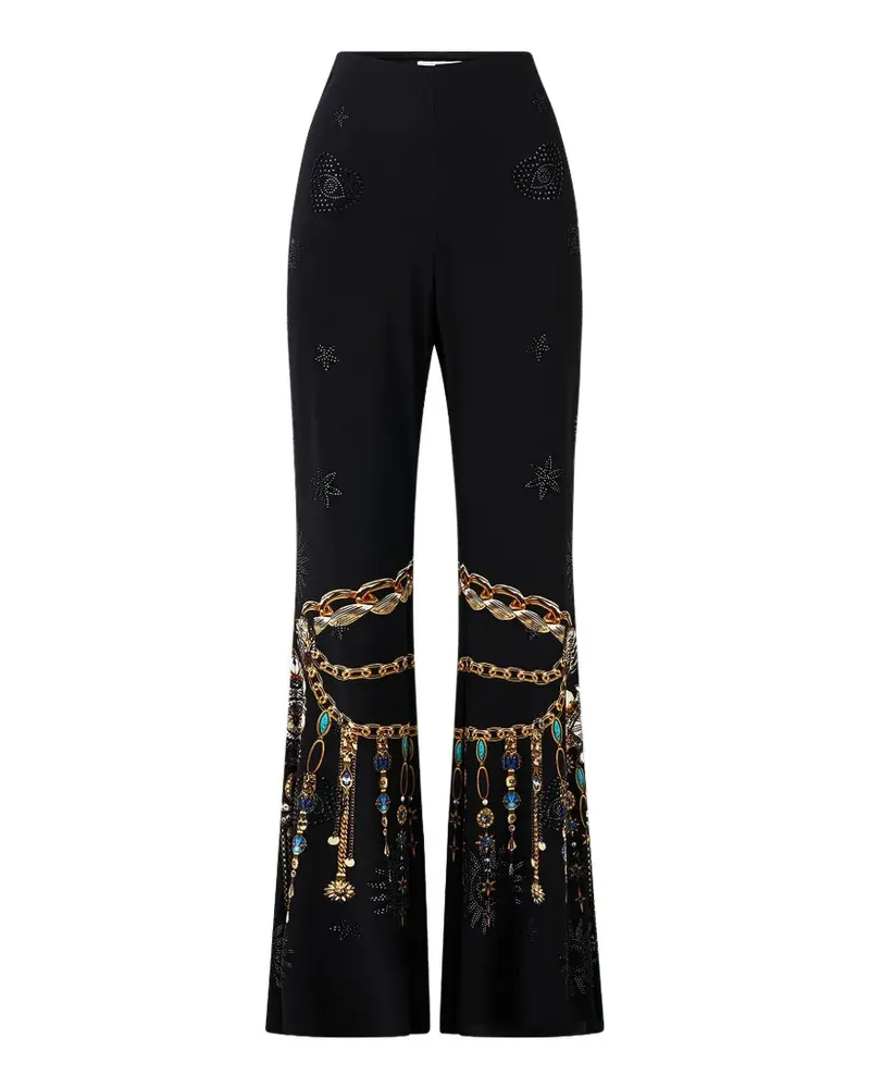 Camilla Amulets and Alchemy embellished flared trousers - Schwarz Schwarz