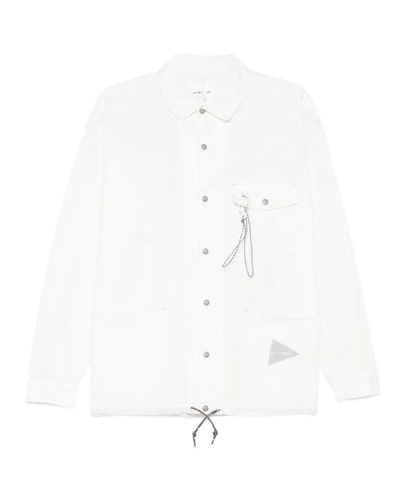 and wander Cordura rip shirt jacket - Weiß Weiß