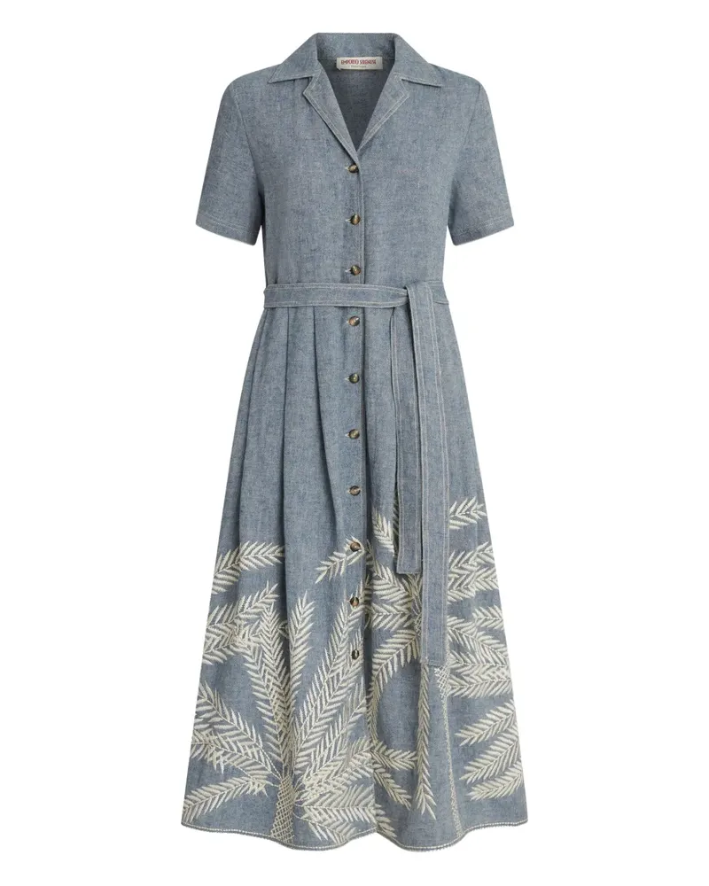 Emporio Sirenuse Hemdkleid mit Knopfleiste - Blau Blau