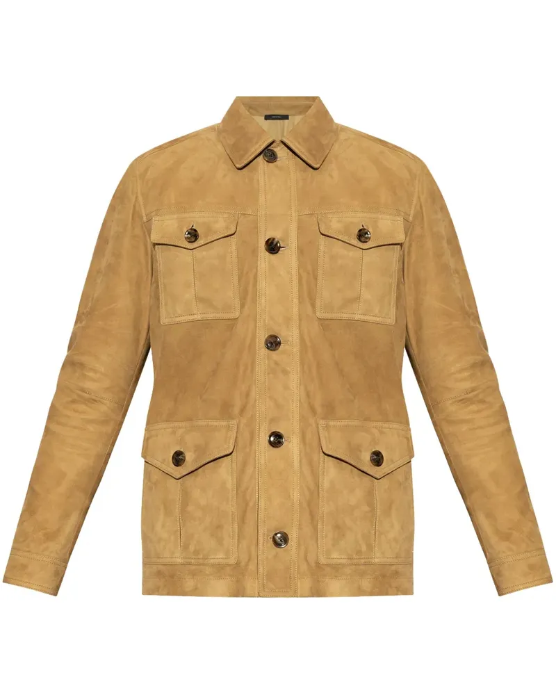 Tom Ford Jacke aus Wildleder - Nude Nude