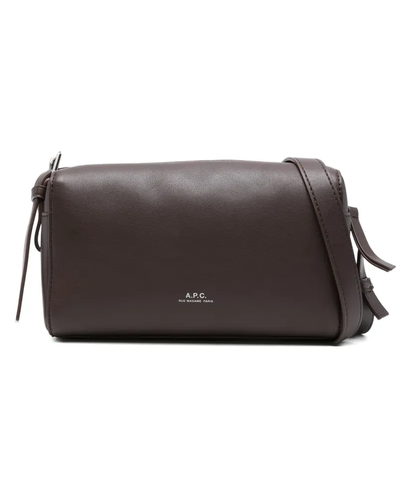 A.P.C. Schultertasche mit Reißverschluss - Braun Braun