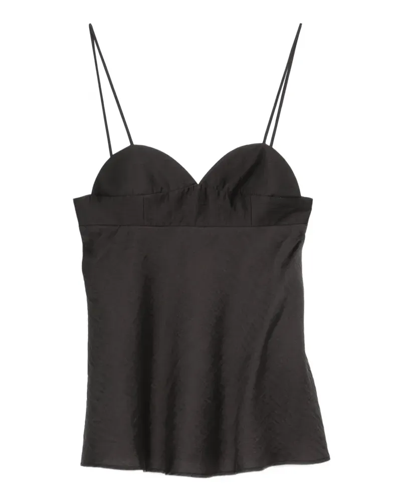 CORDERA sweetheart-neck spaghetti-strap top - Schwarz Schwarz