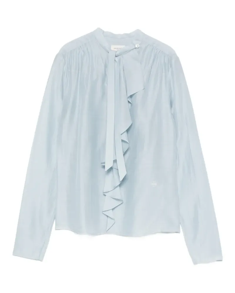 Jacob Cohën pussy-bow ruffled blouse - Blau Blau