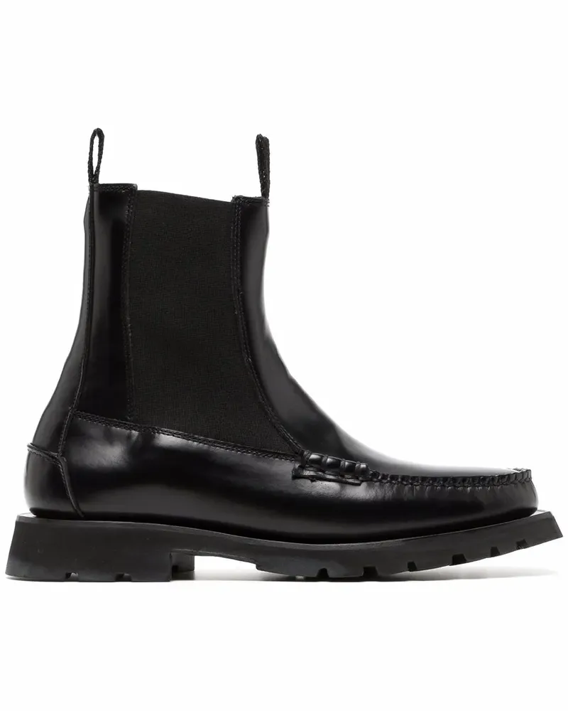 HEREU Chelsea-Boots mit runder Kappe - Schwarz Schwarz