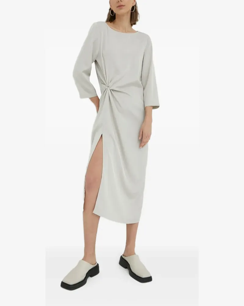 BRUUNS BAZAAR Drapiertes Hemdkleid - Grau Grau