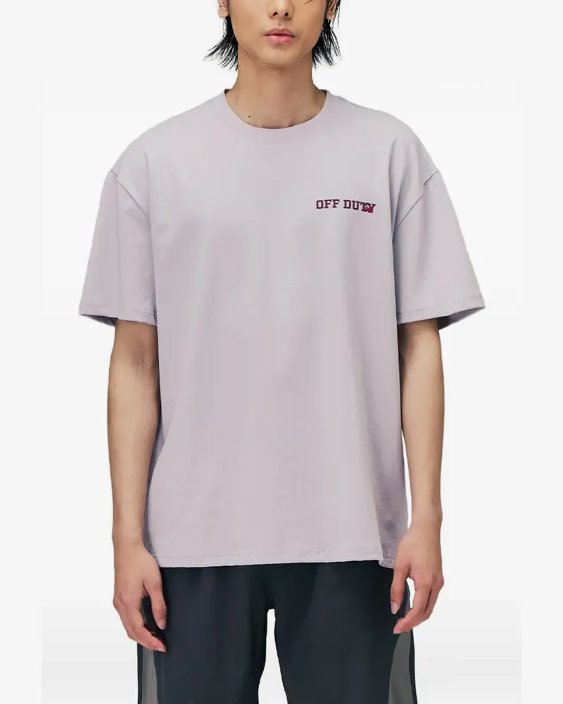 OFF DUTY good morning goodbye T-shirt - Violett Violett
