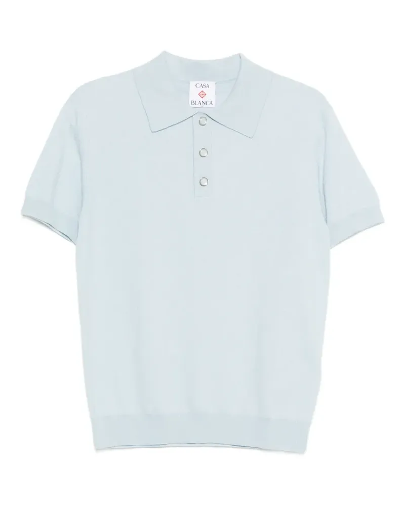 Casablanca Paris Poloshirt mit Monogramm - Blau Blau