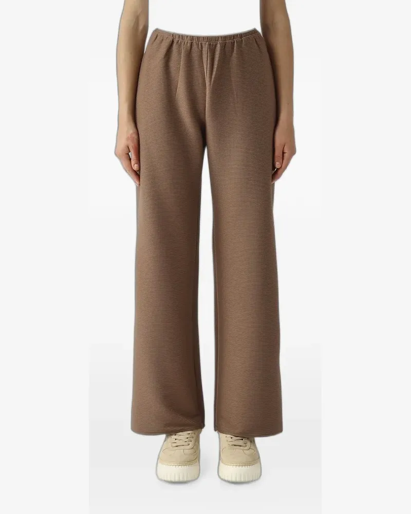 Max Mara ribbed-knit straight-leg trousers - Braun Braun