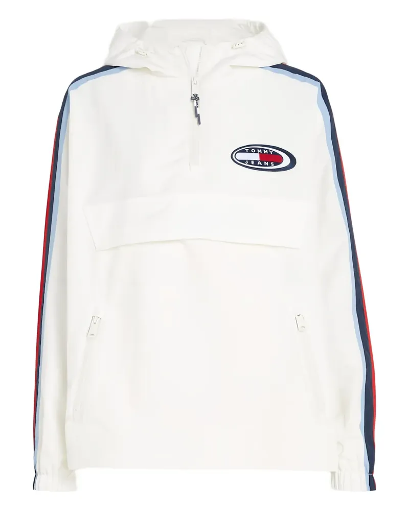Tommy Hilfiger stripe hooded giacca - Weiß Weiß
