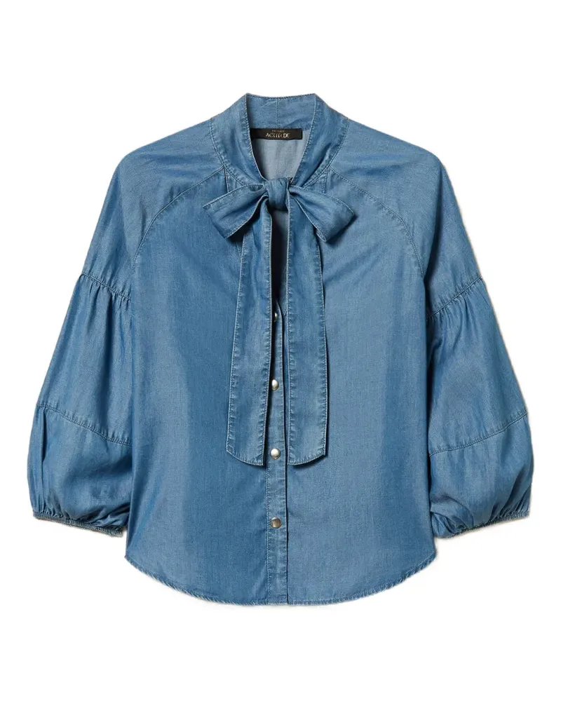 Twin-Set Hemd mit Ballonärmeln - Blau Blau