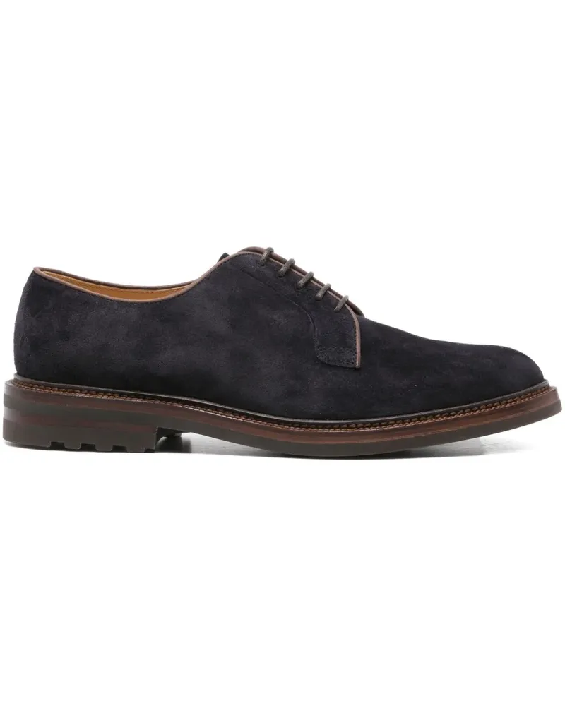 Brunello Cucinelli suede lace-up shoes - Blau Blau