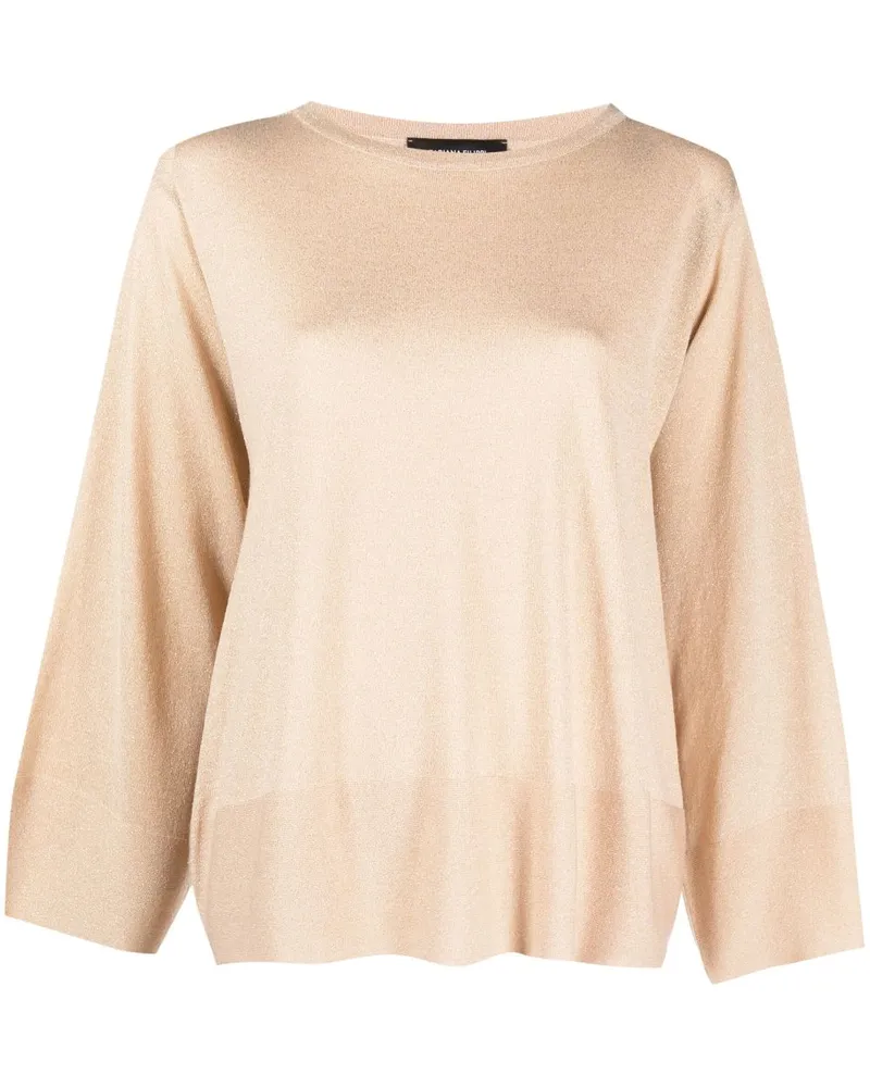 Fabiana Filippi Pullover mit U-Boot-Ausschnitt Nude