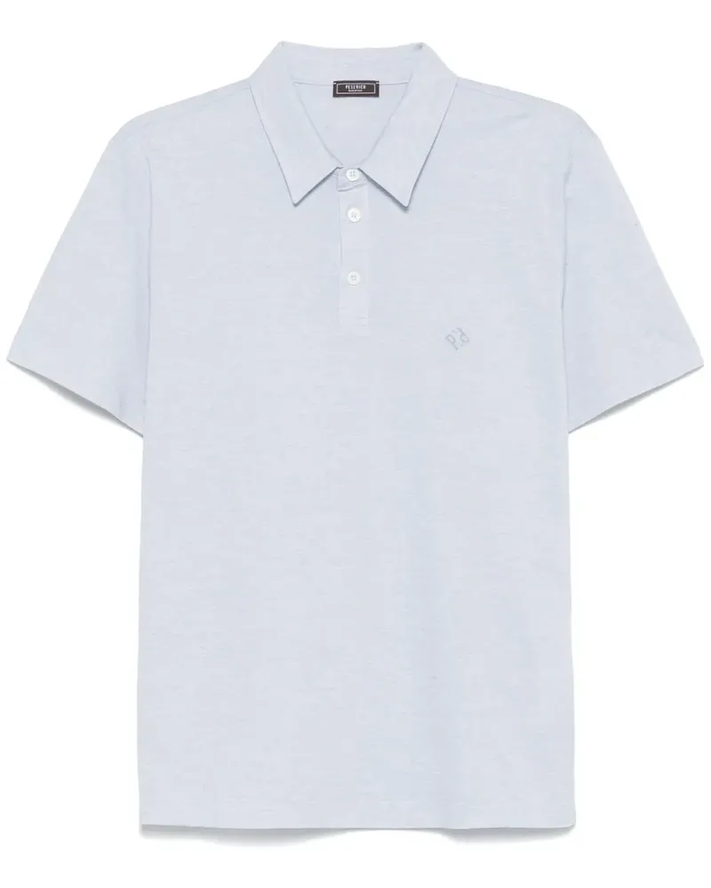 Peserico Piqué-Poloshirt mit meliertem Effekt - Blau Blau