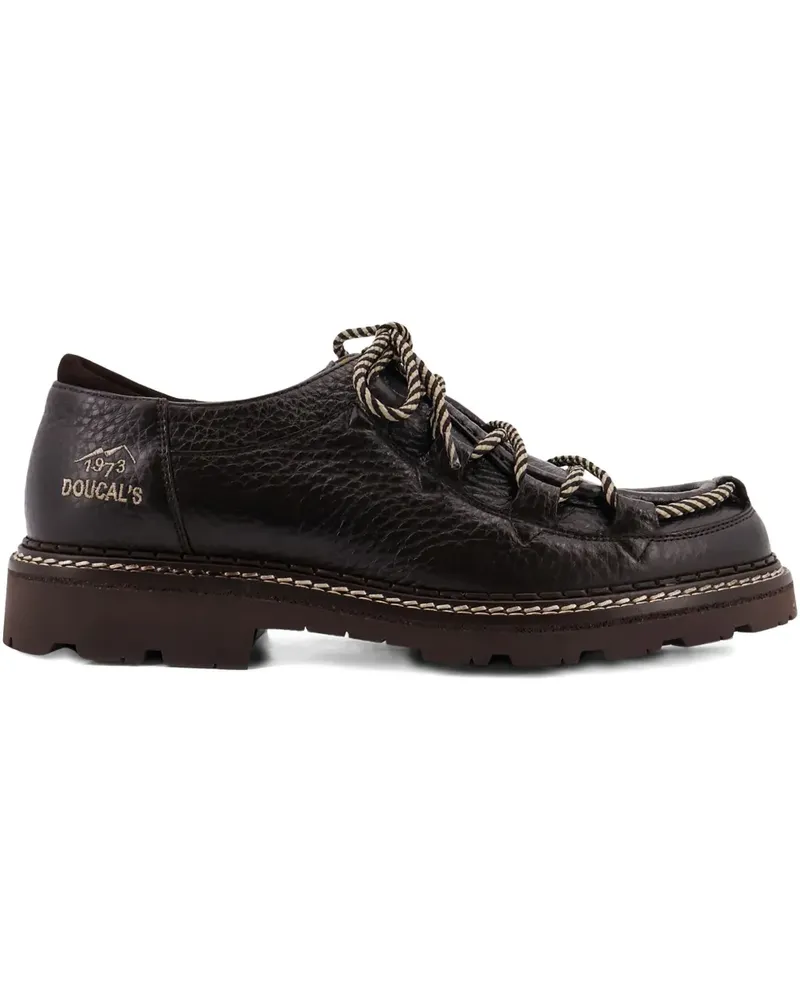 Doucal´s embroidered logo lace-up shoes - Braun Braun
