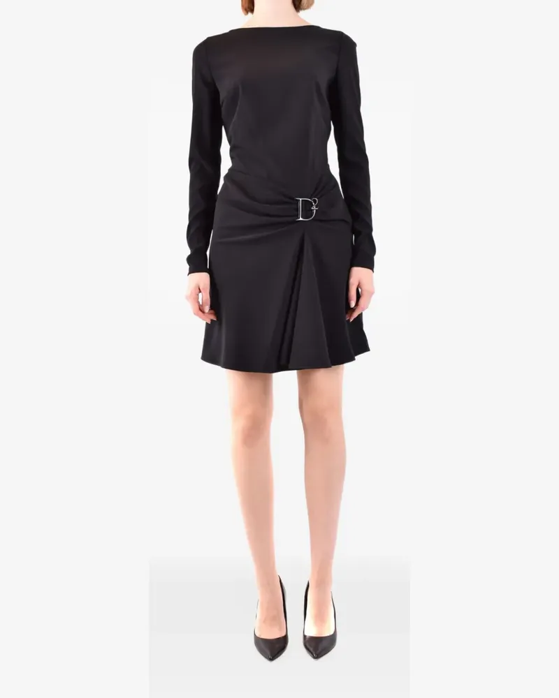 Dsquared2 buckle-detail long-sleeve dress - Schwarz Schwarz