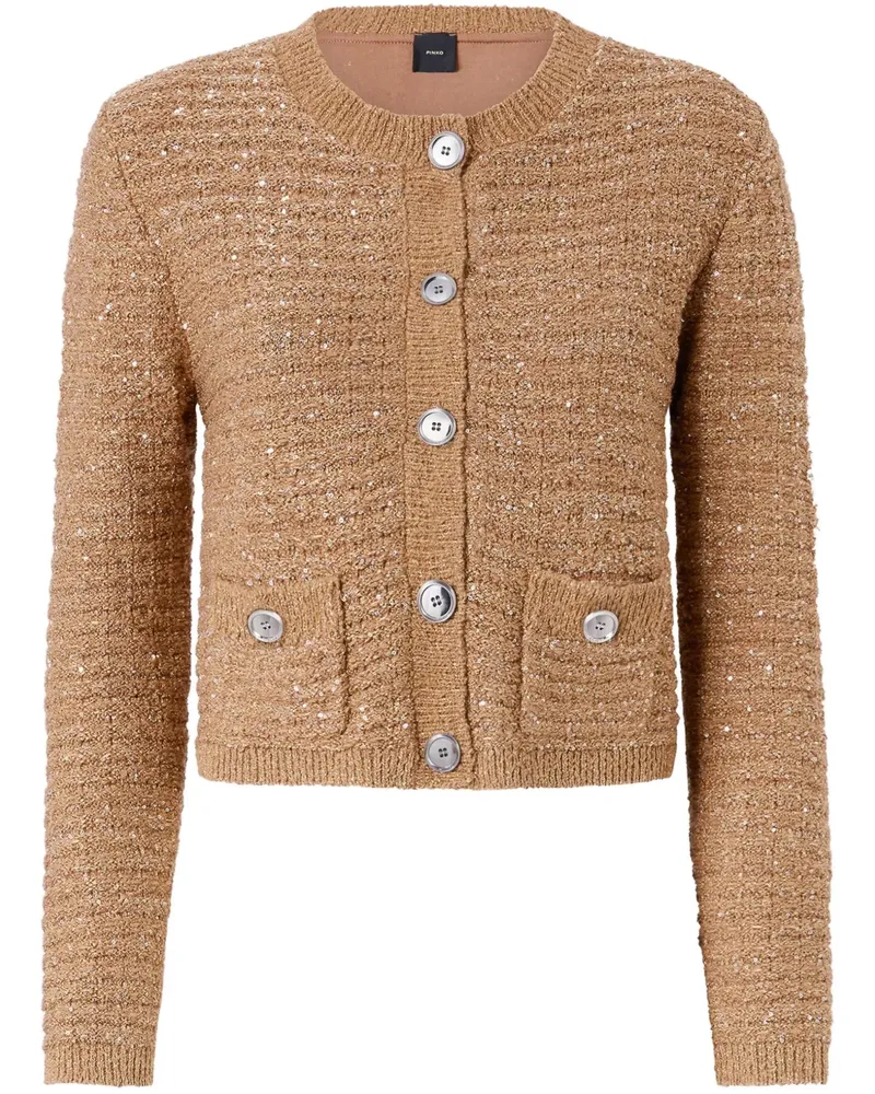 Pinko Klassischer Cropped-Cardigan - Nude Nude