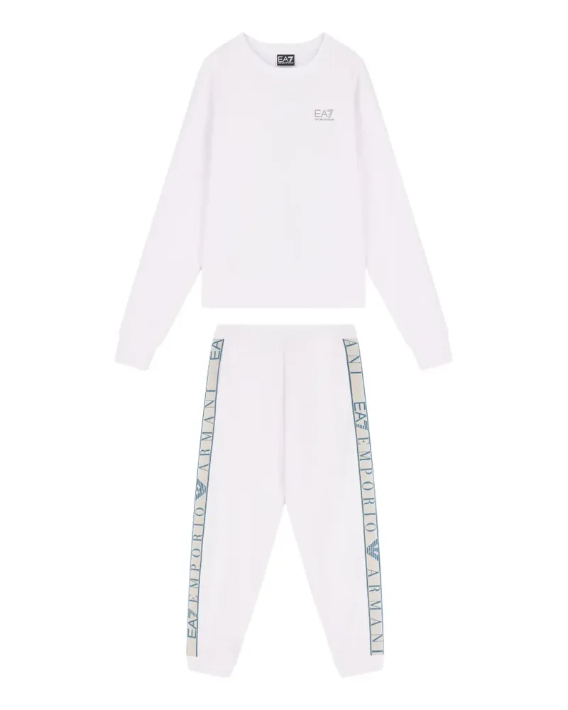 EA7 Jogginganzug mit Logo-Print - Weiß Weiß