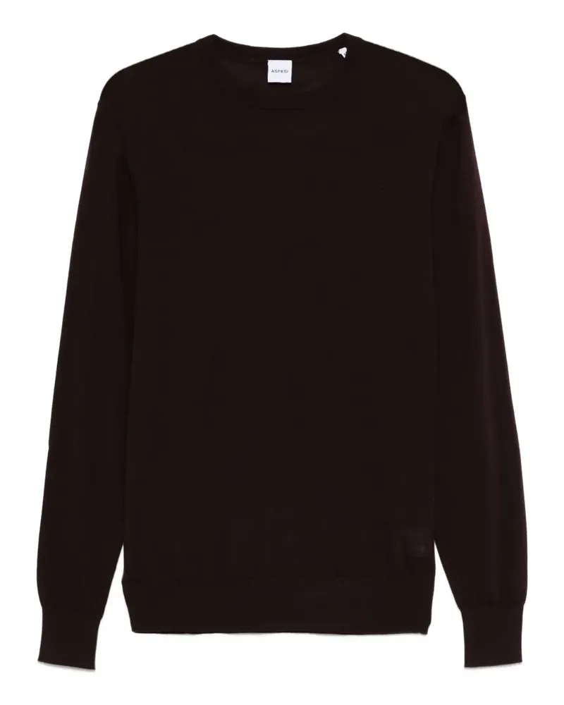ASPESI Pullover mit rundem Ausschnitt - Braun Braun
