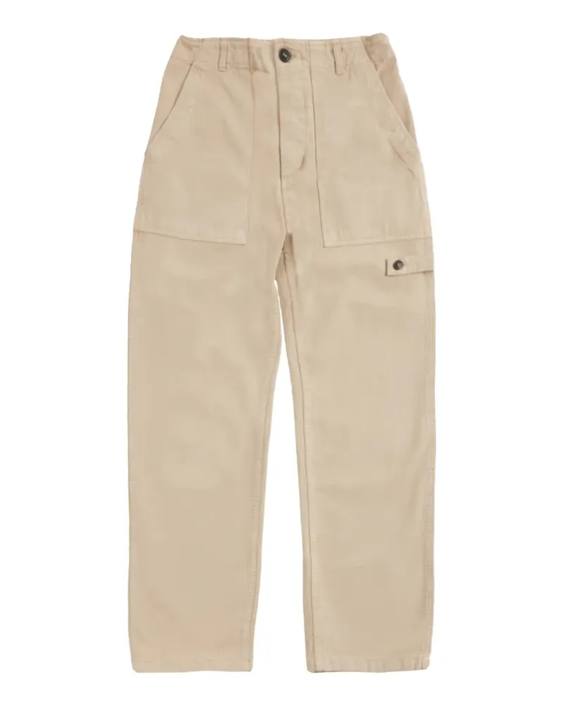 Fortela Jerryt herringbone patch-pocket trousers - Nude Nude