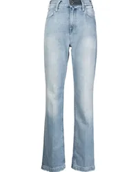 RTA Ausgeblichene Straight-Leg-Jeans Blau