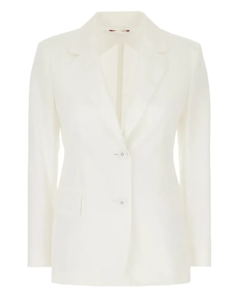 Max Mara Einreihiges Sakko - Weiß Weiß