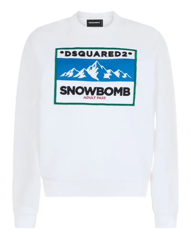 Dsquared2 Just Right Fit Sweatshirt mit grafischem Print - Weiß Weiß