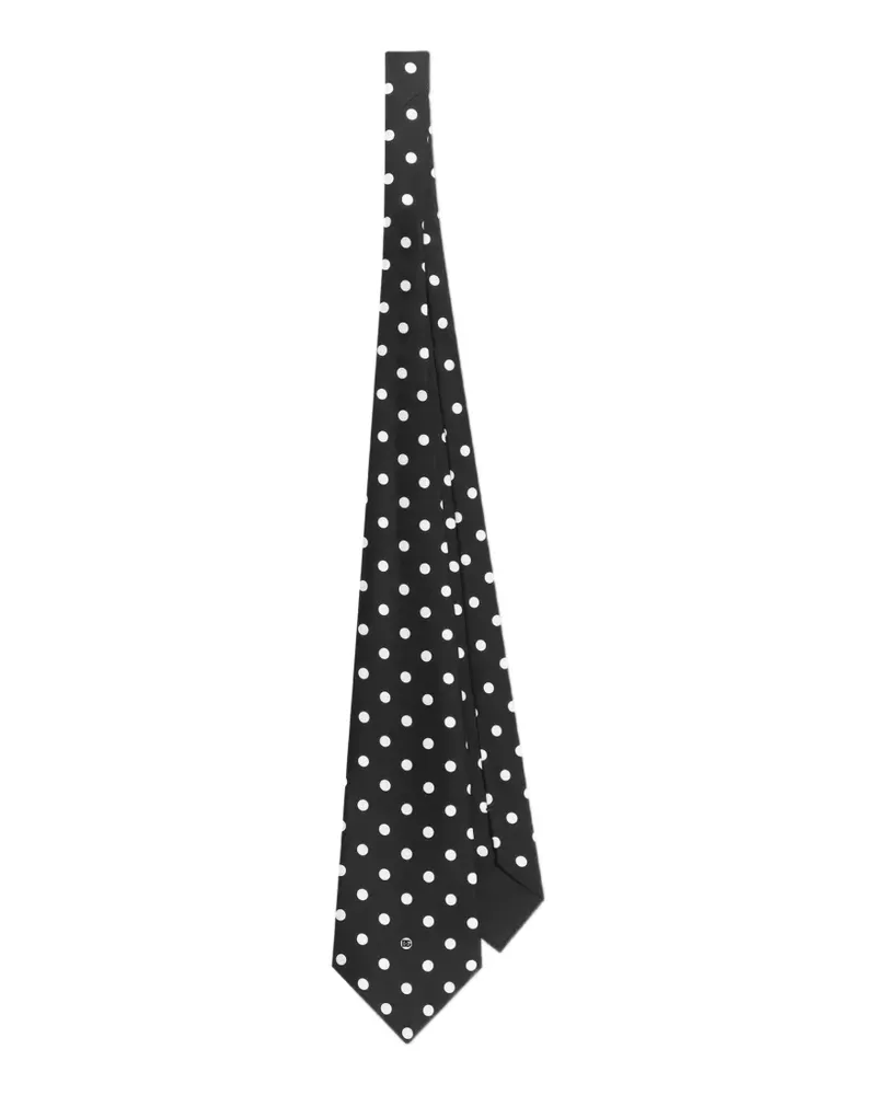 Dolce & Gabbana Seidenkrawatte mit Polka Dots - Schwarz Schwarz