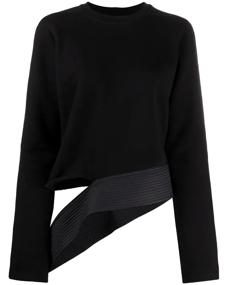 DRKSHDW by Rick Owens Asymmetrisches Langarmshirt - Schwarz Schwarz
