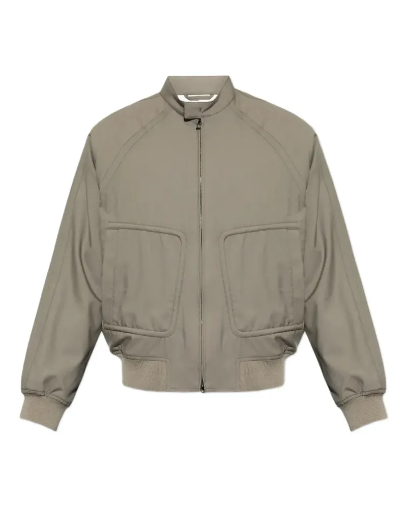 Emporio Armani zip-up virgin-wool jacket - Grau Grau