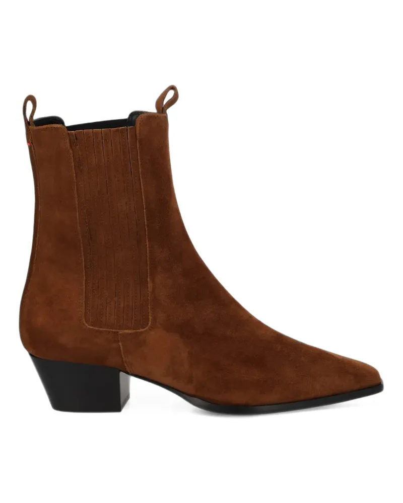 aeyde Agata suede pointed-toe boots - Braun Braun