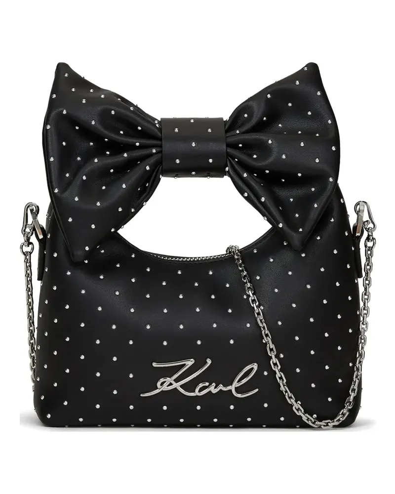 Karl Lagerfeld K/Soiree Signature bow crossbody bag - Schwarz Schwarz