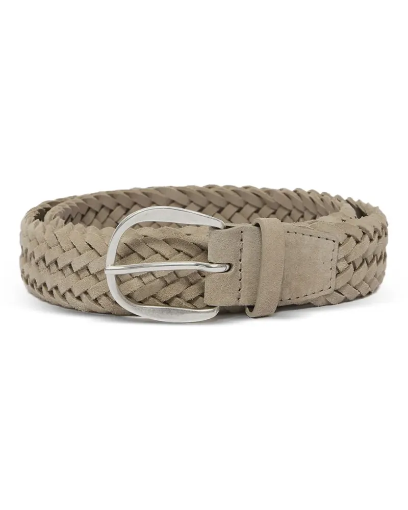 Orciani braided leather belt - Nude Nude