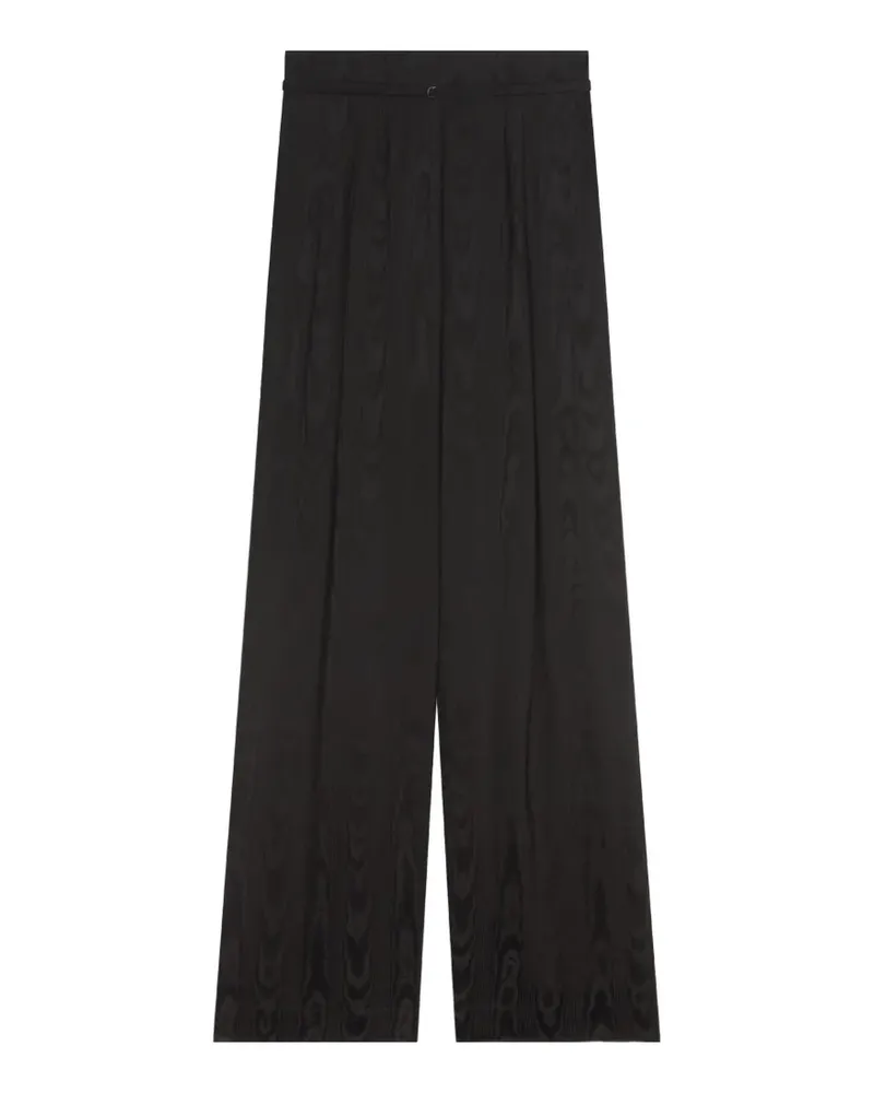 Dries van Noten Moiré-Hose mit Gürtel - Schwarz Schwarz