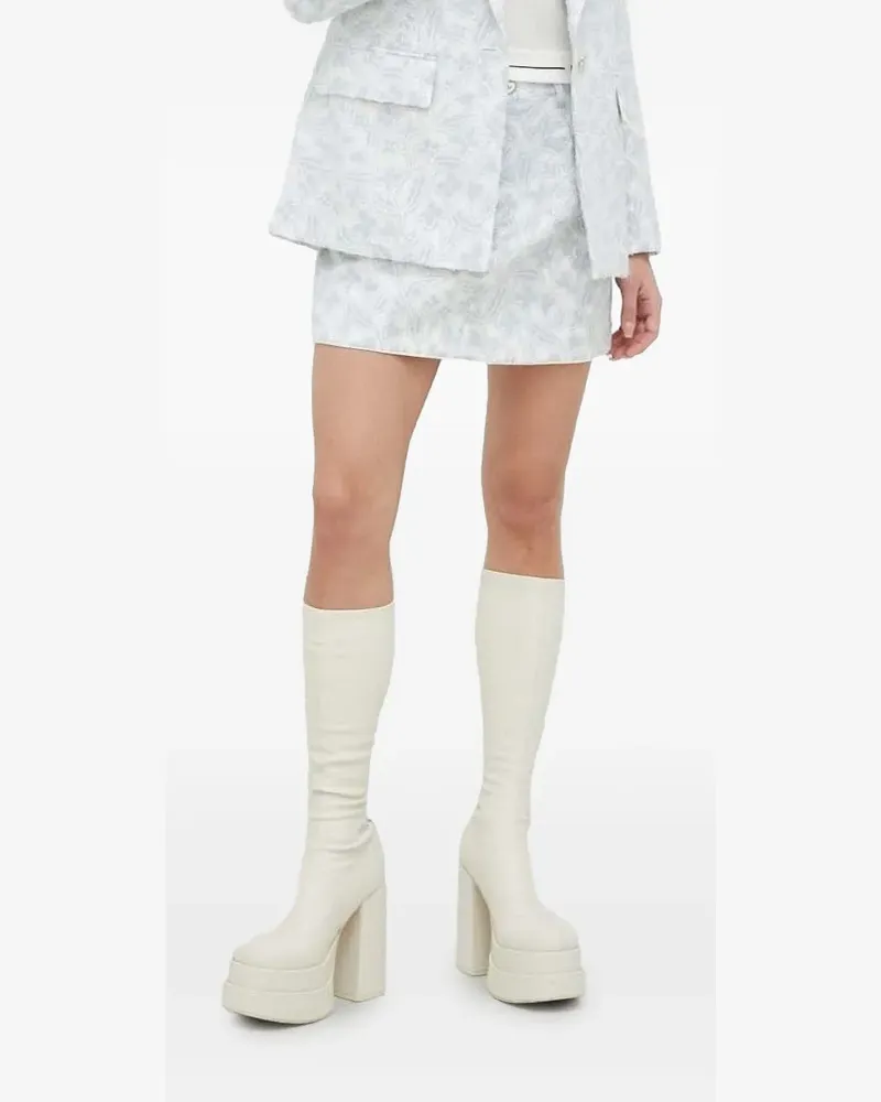 Miss Sixty Minirock mit Blumenmuster - Blau Blau