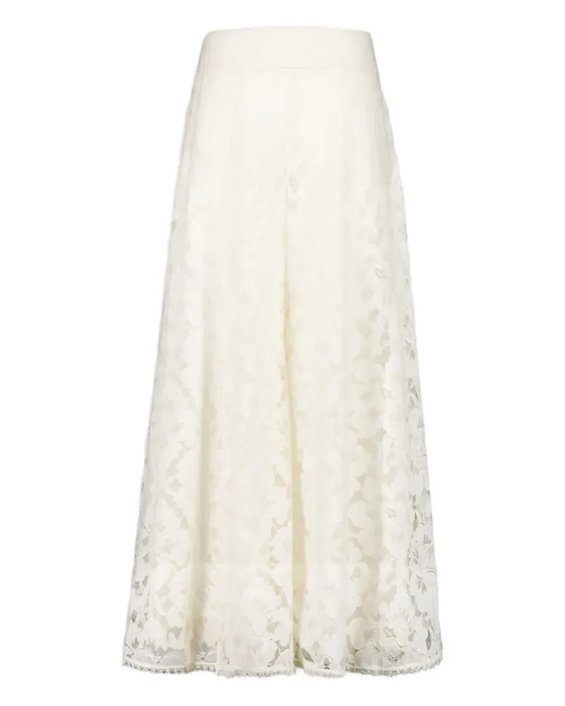 Zimmermann Culottes mit Spitze - Weiß Weiß